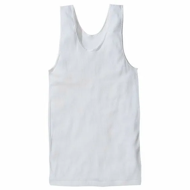 10 x Bonds Boys Kids White Chesty Vest Cotton Singlets