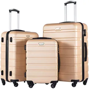 3 Piece Hard Expandable Spinner Luggage Set L-27 inch