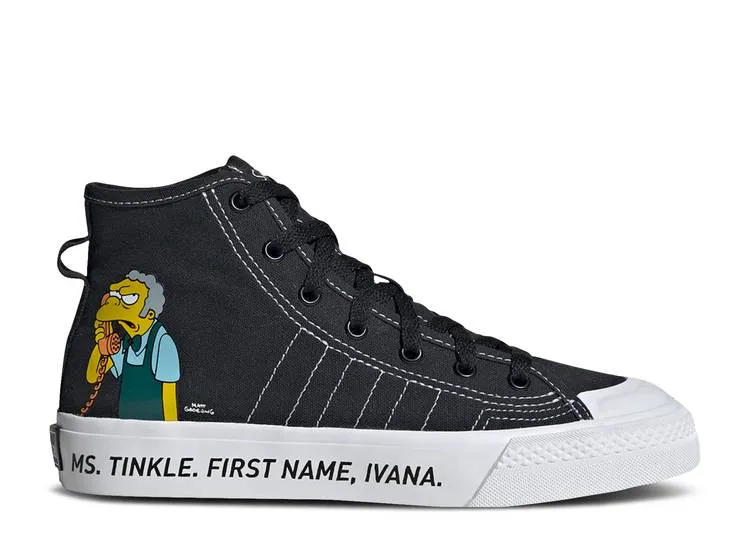 Adidas THE SIMPSONS X NIZZA HI RF J 'PRANKS ON MOE' sneakers, black