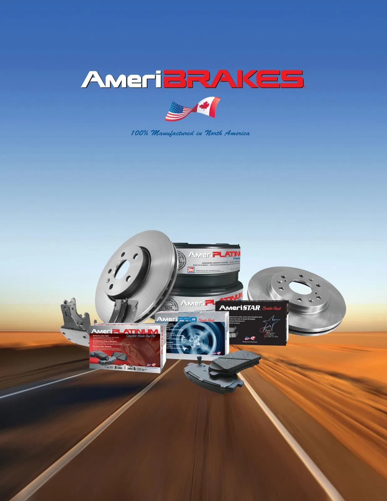 AmeriPRO Brake Pads Parking Shoes For Promaster 1500 14-21 W/ Rear Solid Rotors