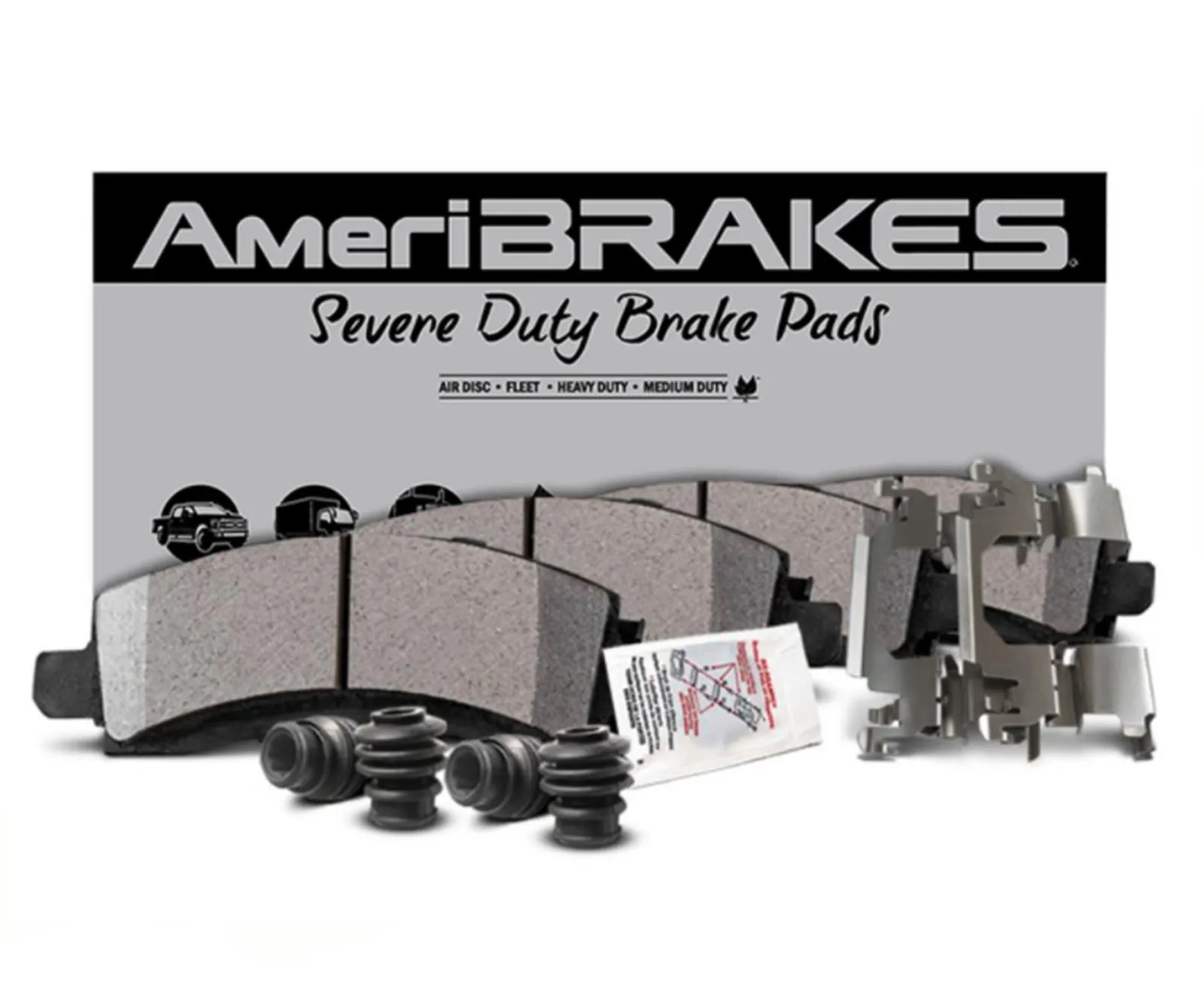 AmeriPro Fleet Duty Disc Brake Pads Parking Shoes for Ford Transit 150 2020-2022