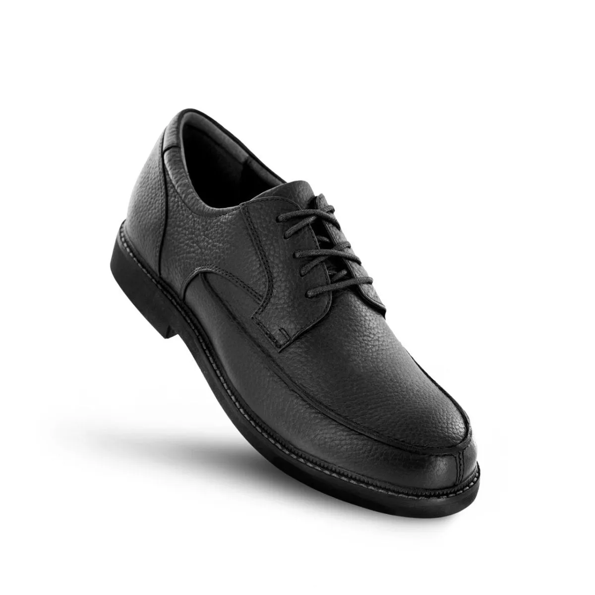 Apex Lexington Moc Toe Men's Oxford Dress Shoe In Black