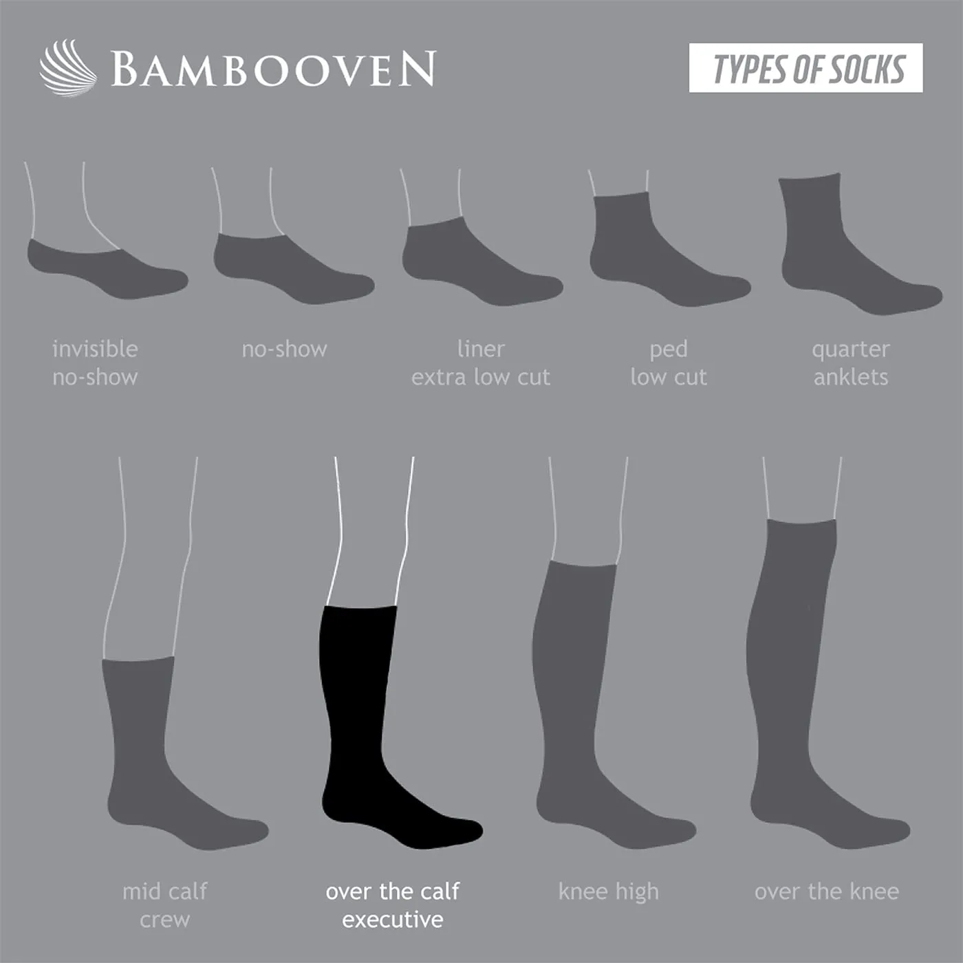 BAMBOOVEN Men’s Diabetic – Premium Rayon Made From Rayon made from Bamboo, Super Thin, Odor Free & Breathable, Calf Socks, Crew Socks (2 Pack)