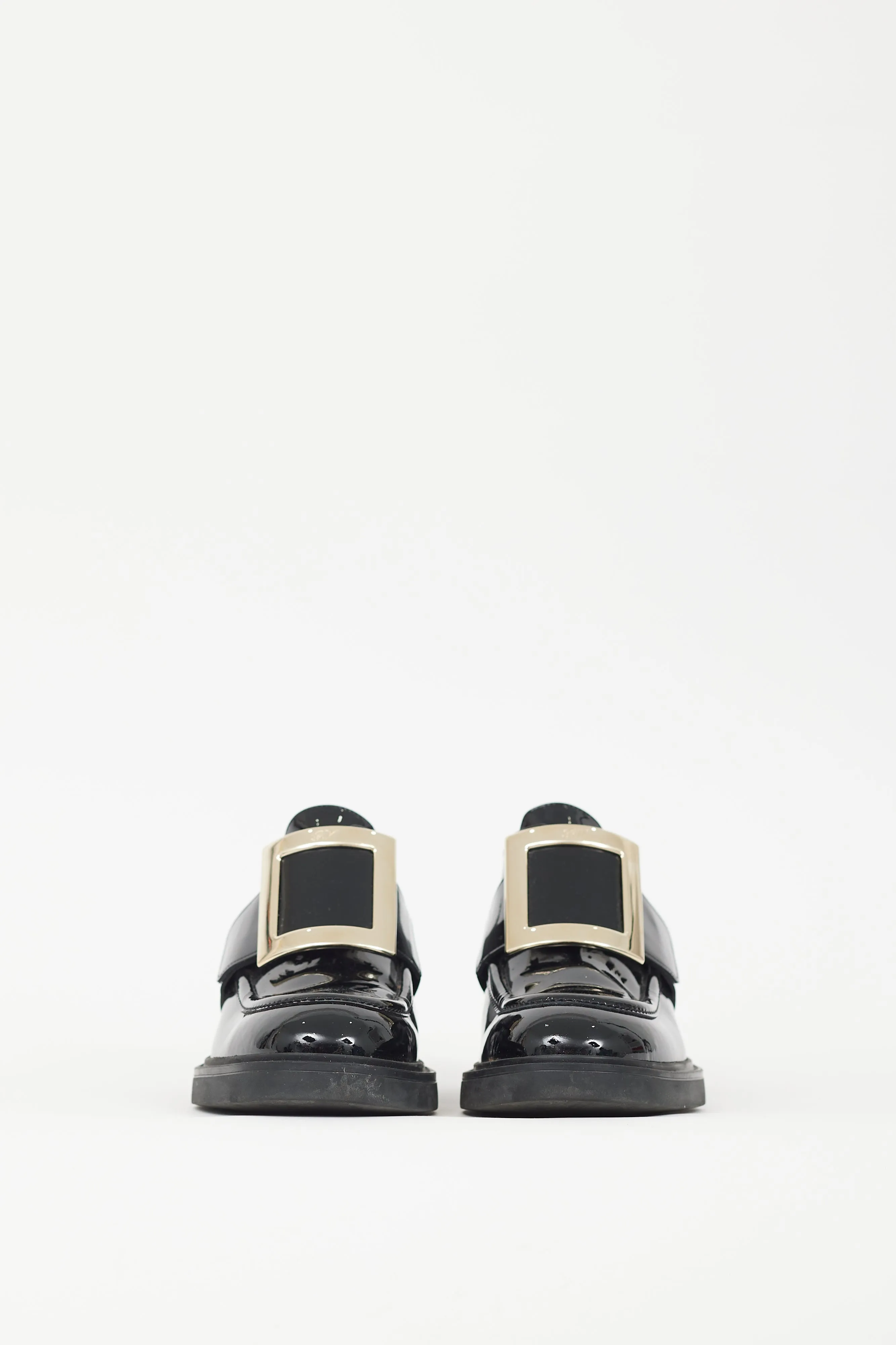 Black & Gold Patent Leather Viv Ranger Loafer