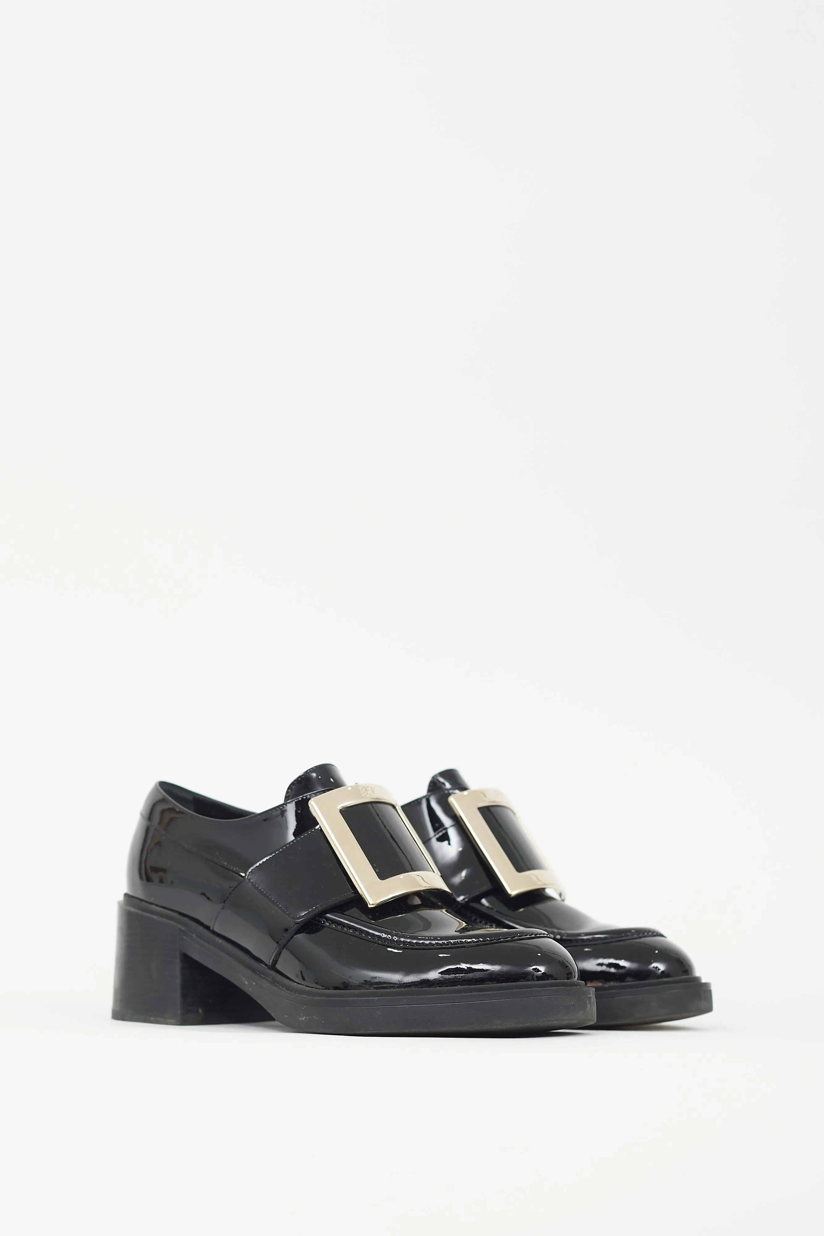 Black & Gold Patent Leather Viv Ranger Loafer