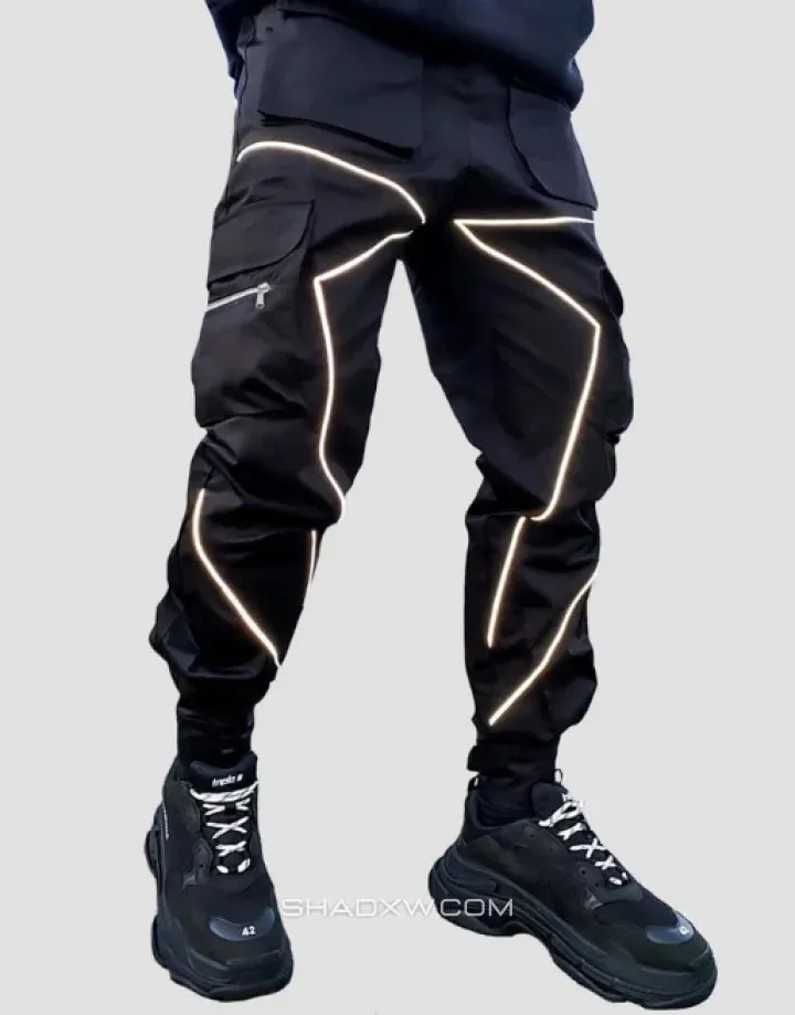 Black reflective pants