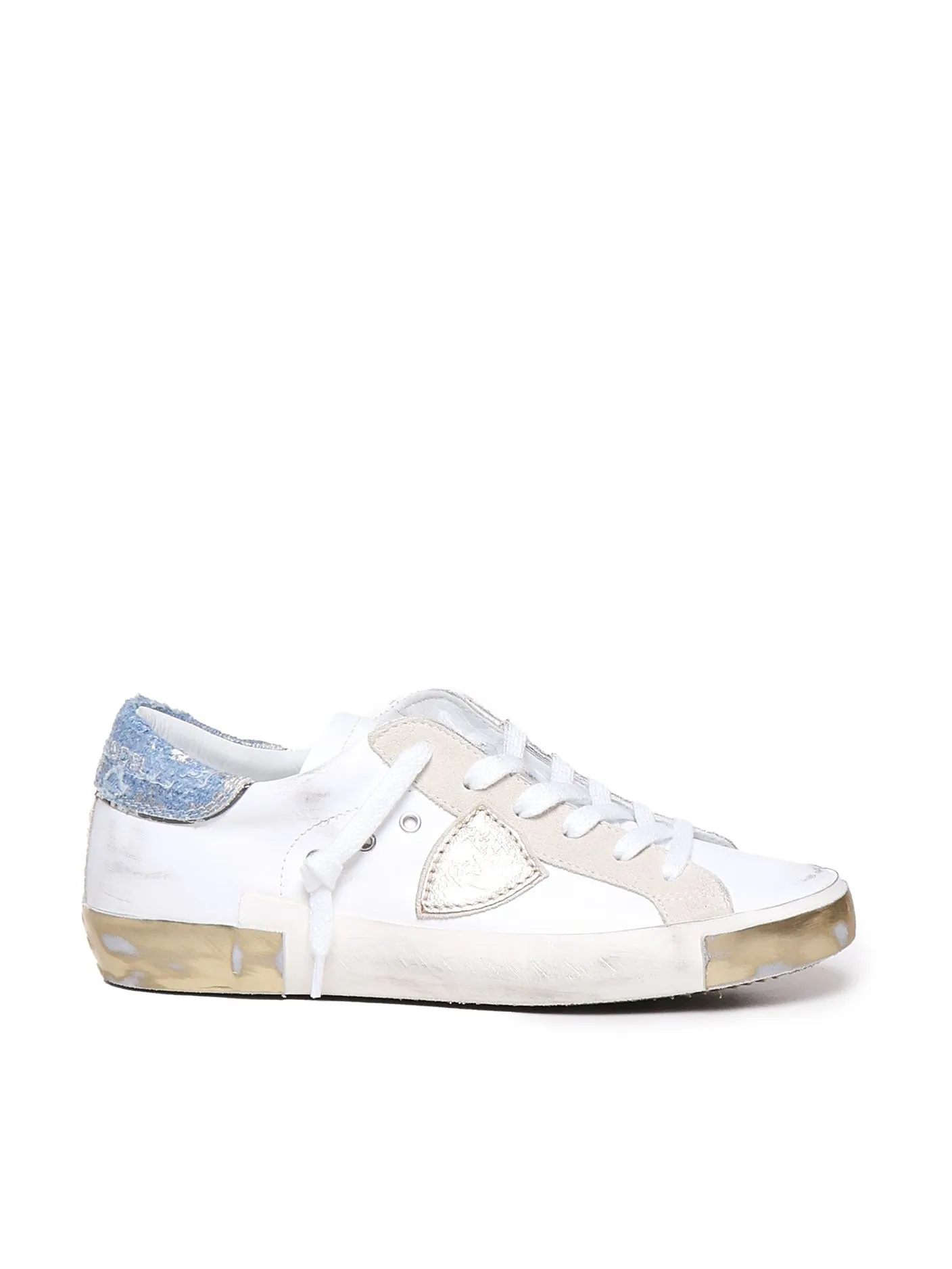 Calf Leather Denim Sneakers