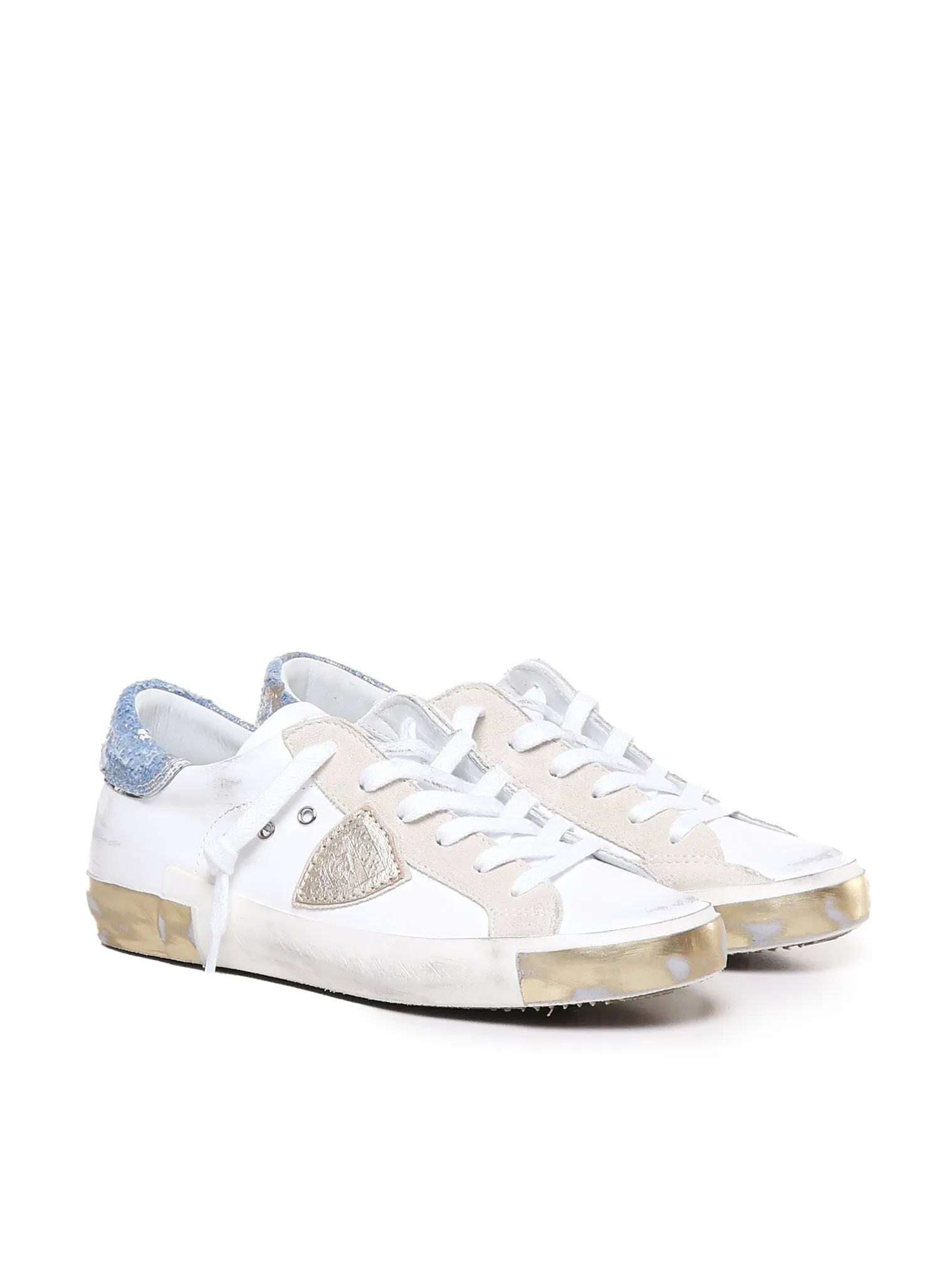 Calf Leather Denim Sneakers