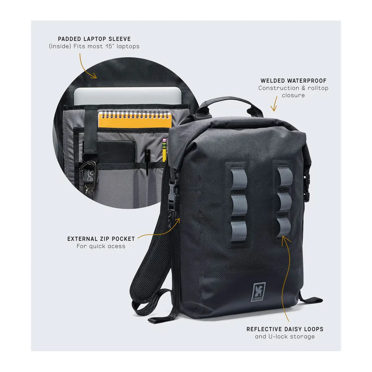 Chrome Industries : Urban Ex Backpack 20L : Black