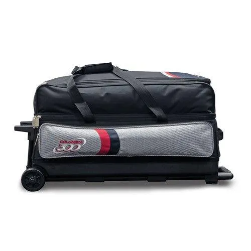 Columbia 300 Boss Triple Roller Grey Red Bowling Bag