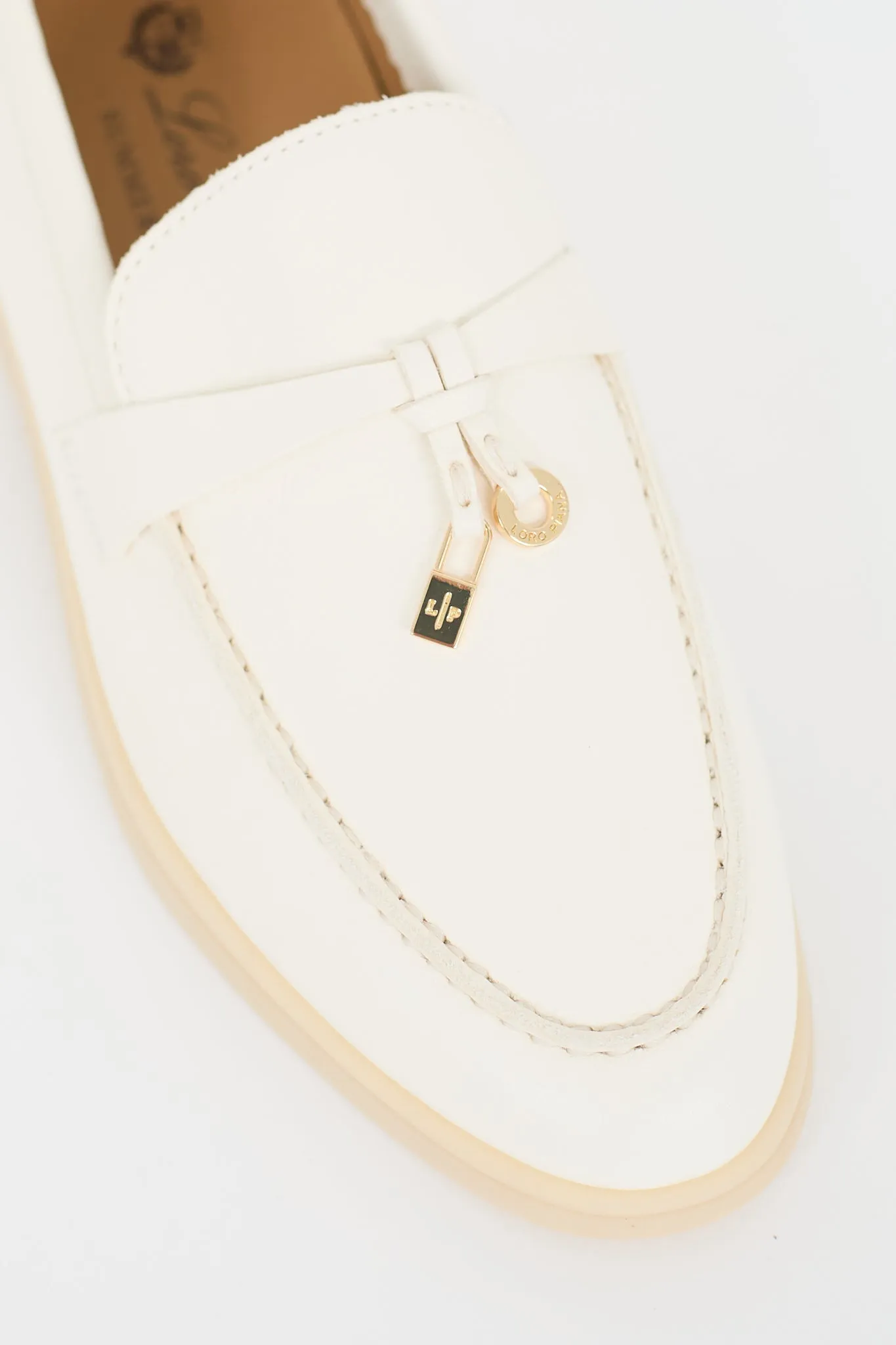 Cream Leather Summer Charms Walk Loafer