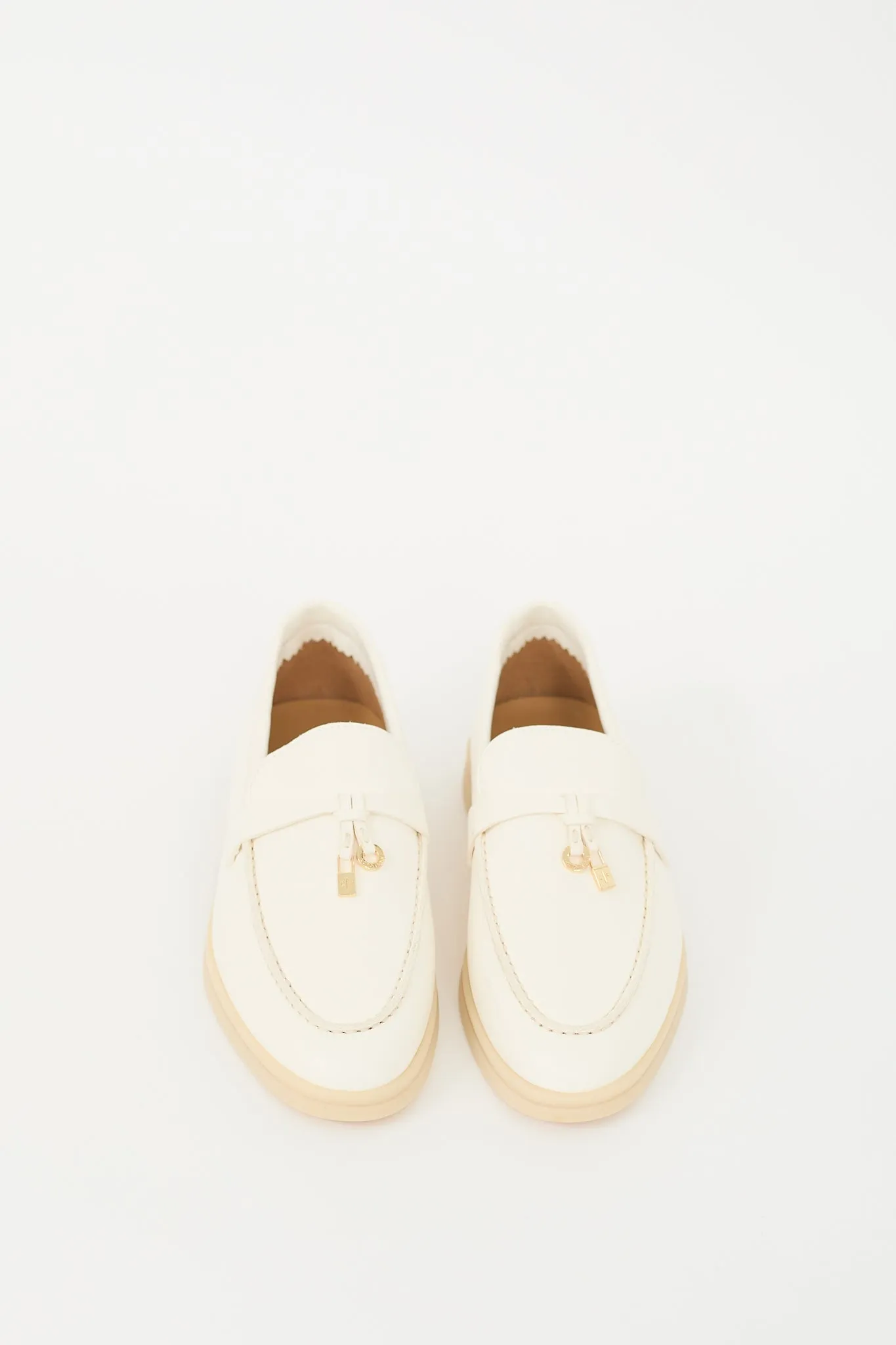 Cream Leather Summer Charms Walk Loafer