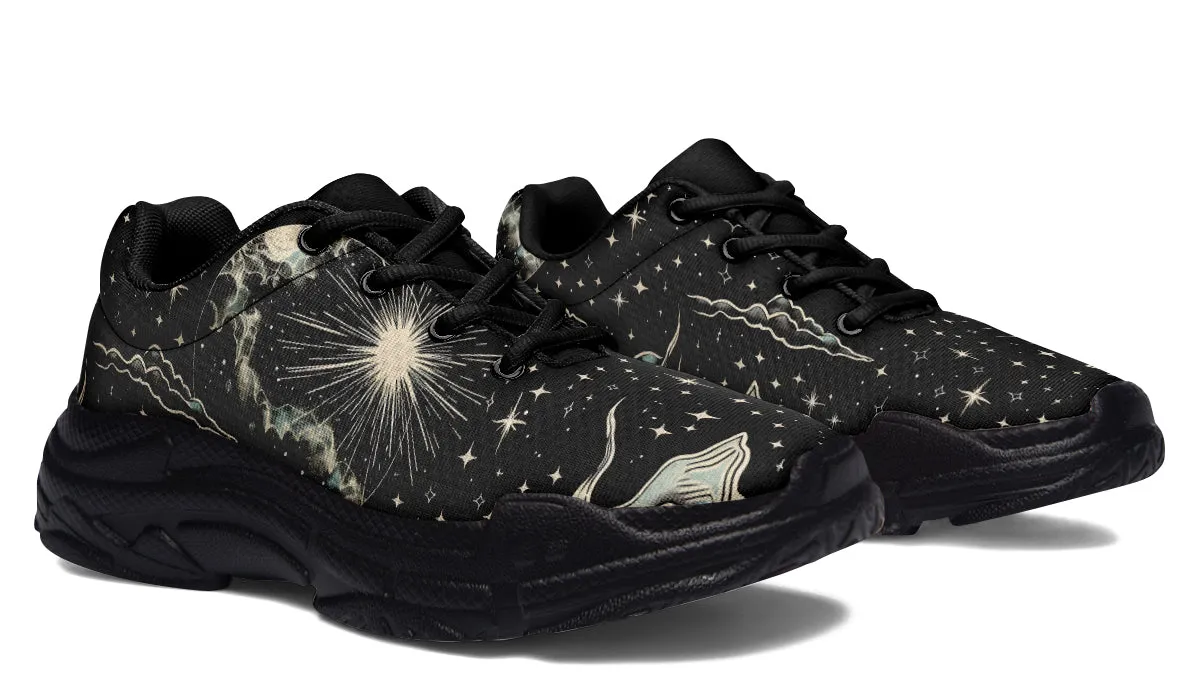 Dawn Star Chunky Sneakers - Light Breathable and Comfortable Sports Shoes with Platform Soles