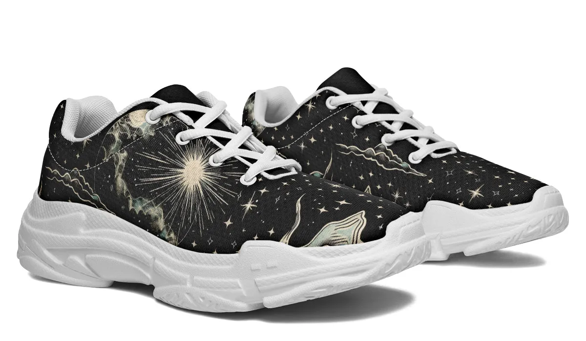 Dawn Star Chunky Sneakers - Light Breathable and Comfortable Sports Shoes with Platform Soles