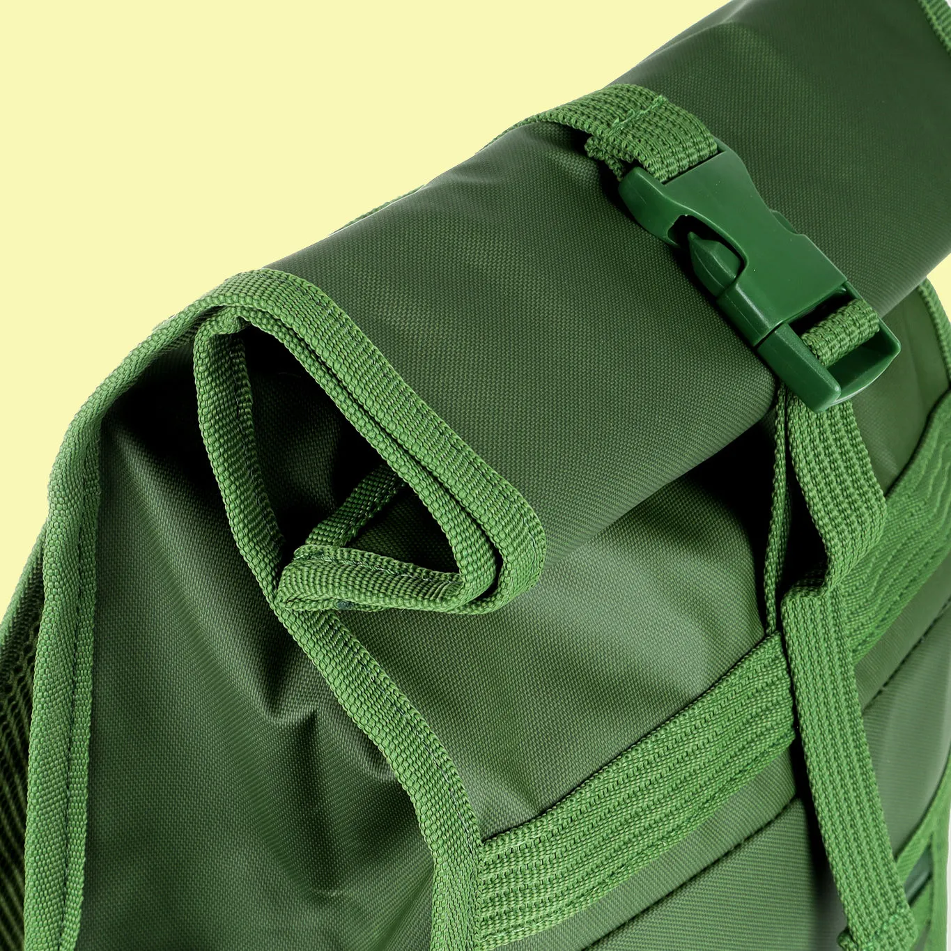 Eco Monochrome Rolltop Backpack Mini Green