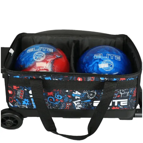 ELITE Basic Double Roller Bowling Graffiti Bowling Bag