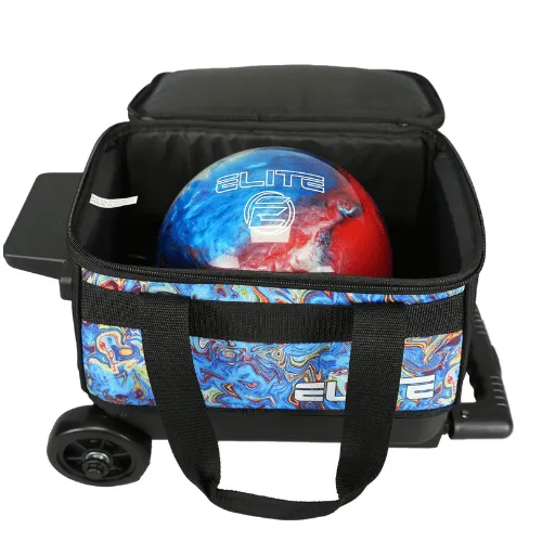 ELITE Basic Single Roller Blue Swirl Bowling Bag