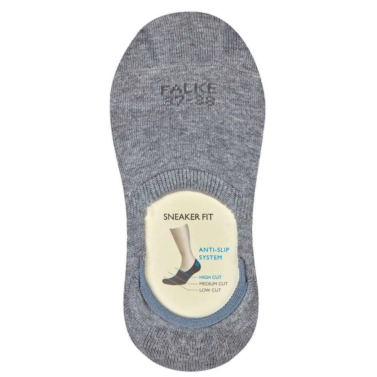 Falke Step High Cut No Show Socks - Light Grey Marl