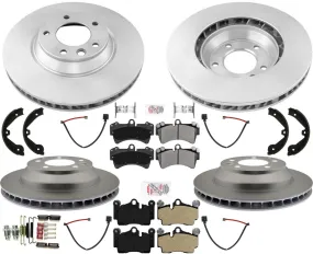 For 2007-2015 Audi Q7 Front & Rear Brake Rotors OE Semi Metallic Brake Disc Pads