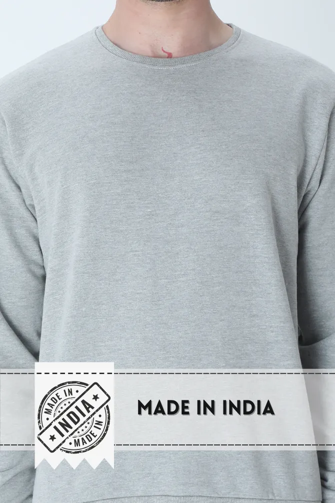 Grey Melange Sweatshirt for men