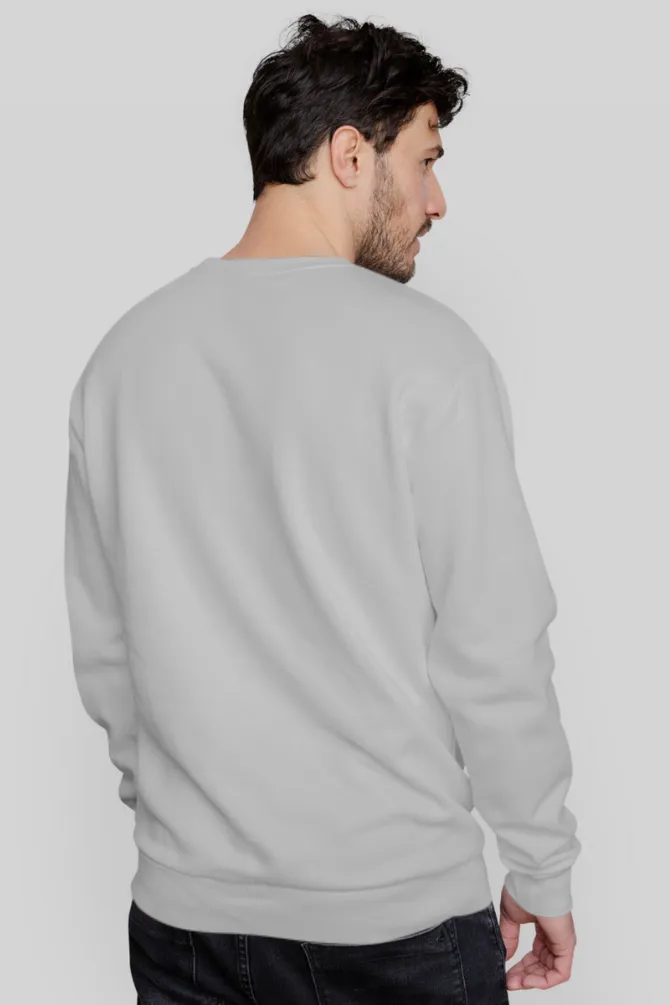 Grey Melange Sweatshirt for men