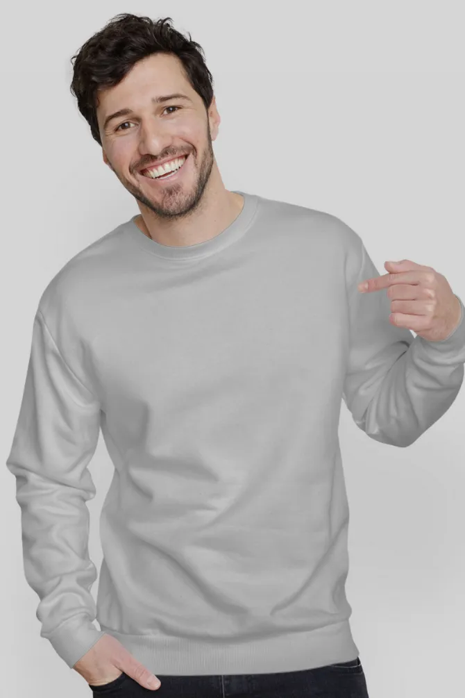 Grey Melange Sweatshirt for men