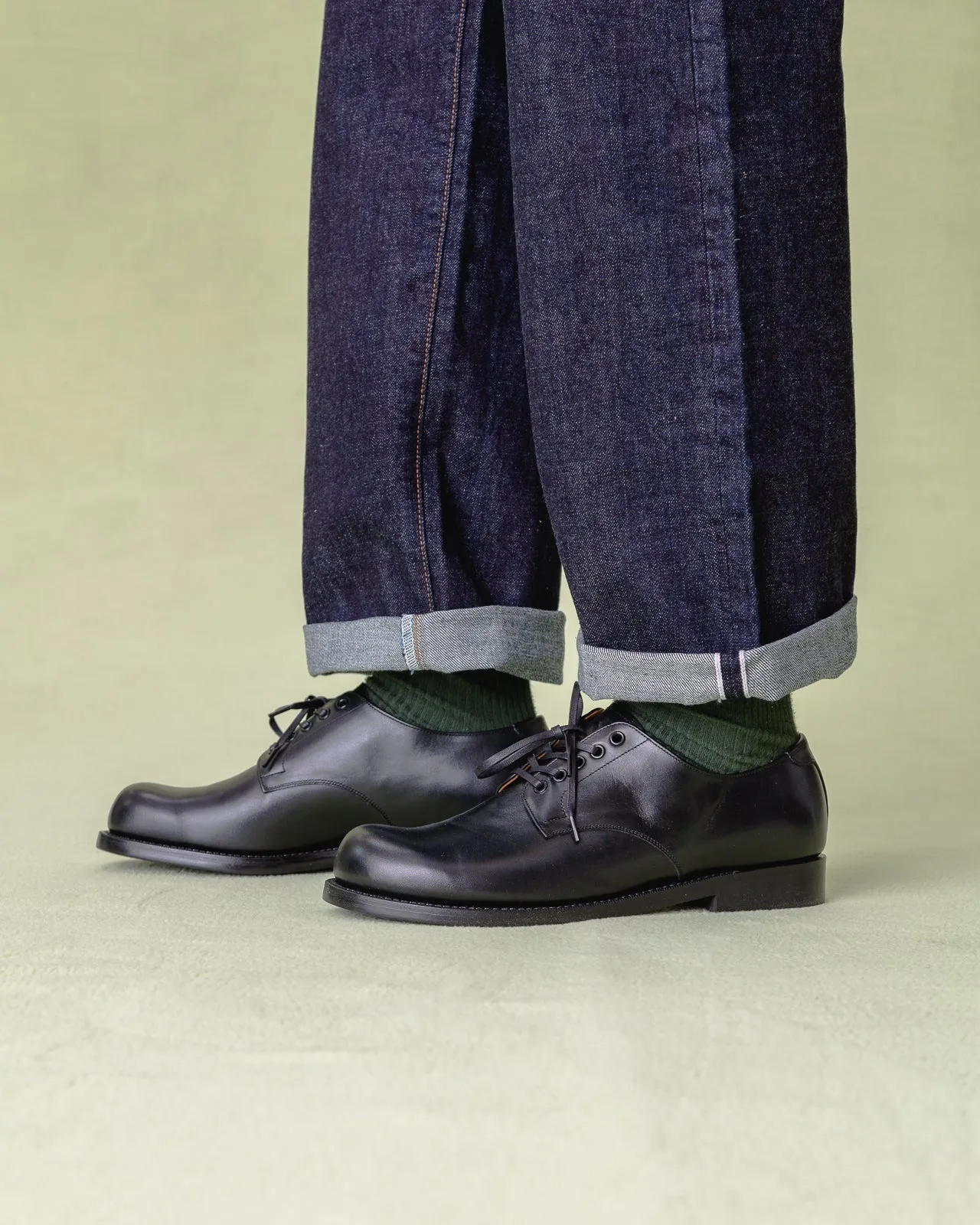 In'Ei Derby Shoes - Black Dutch Box Calf