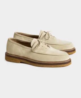 Jacques Solovière Oliver Laceup Derby in Latte Suede