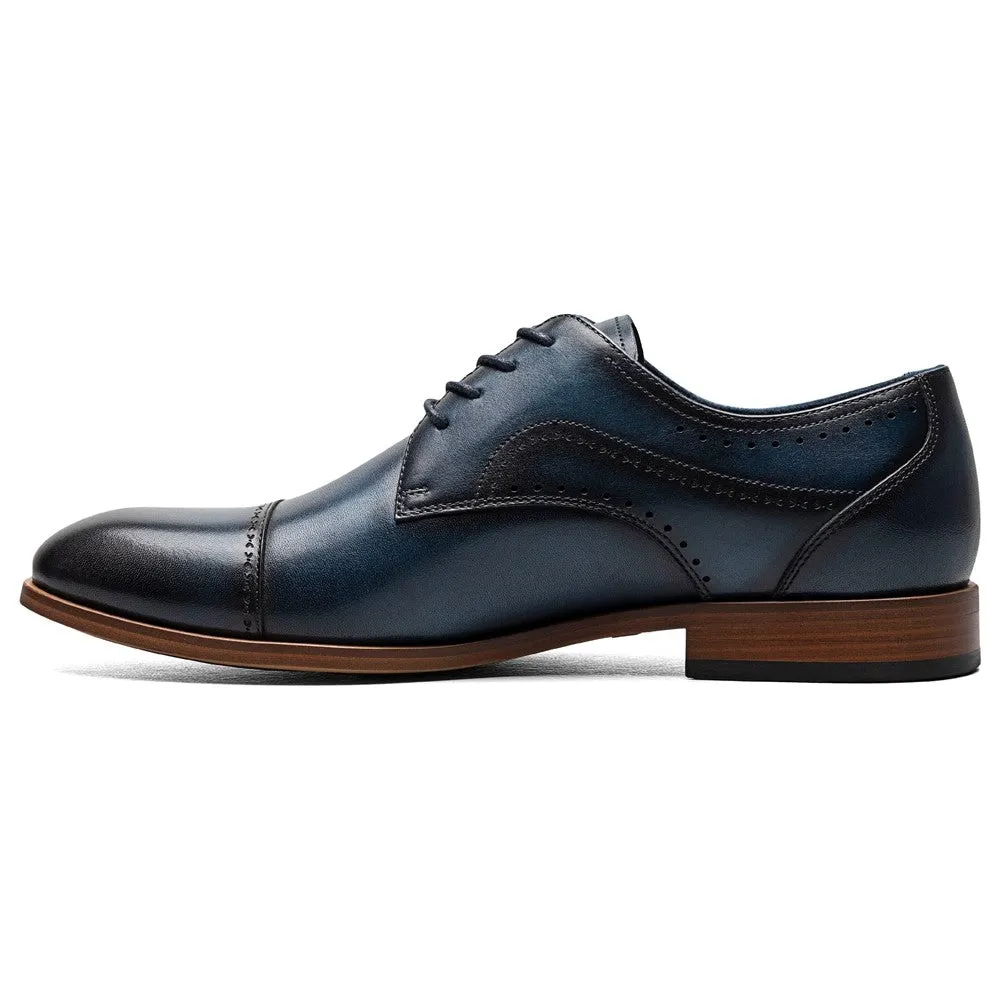 Men's Bryant Medium/Wide Cap Toe Stacy Adams Oxford Shoes, Blue