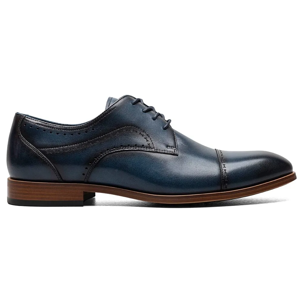 Men's Bryant Medium/Wide Cap Toe Stacy Adams Oxford Shoes, Blue