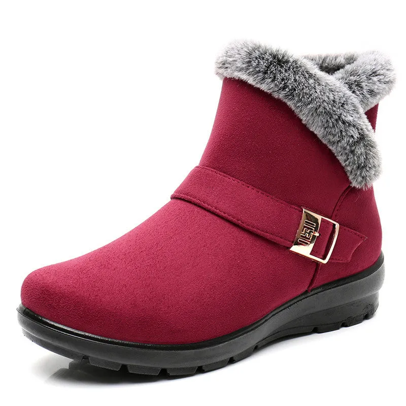 Owlkay Winter Fleece-Lined High-Top Anti-slip Cotton Shoes