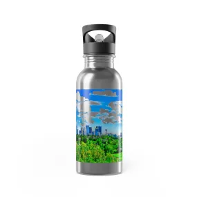 Stainless Steel Water Bottle With Straw, 20oz - River Park Downtown Calgary Skyline