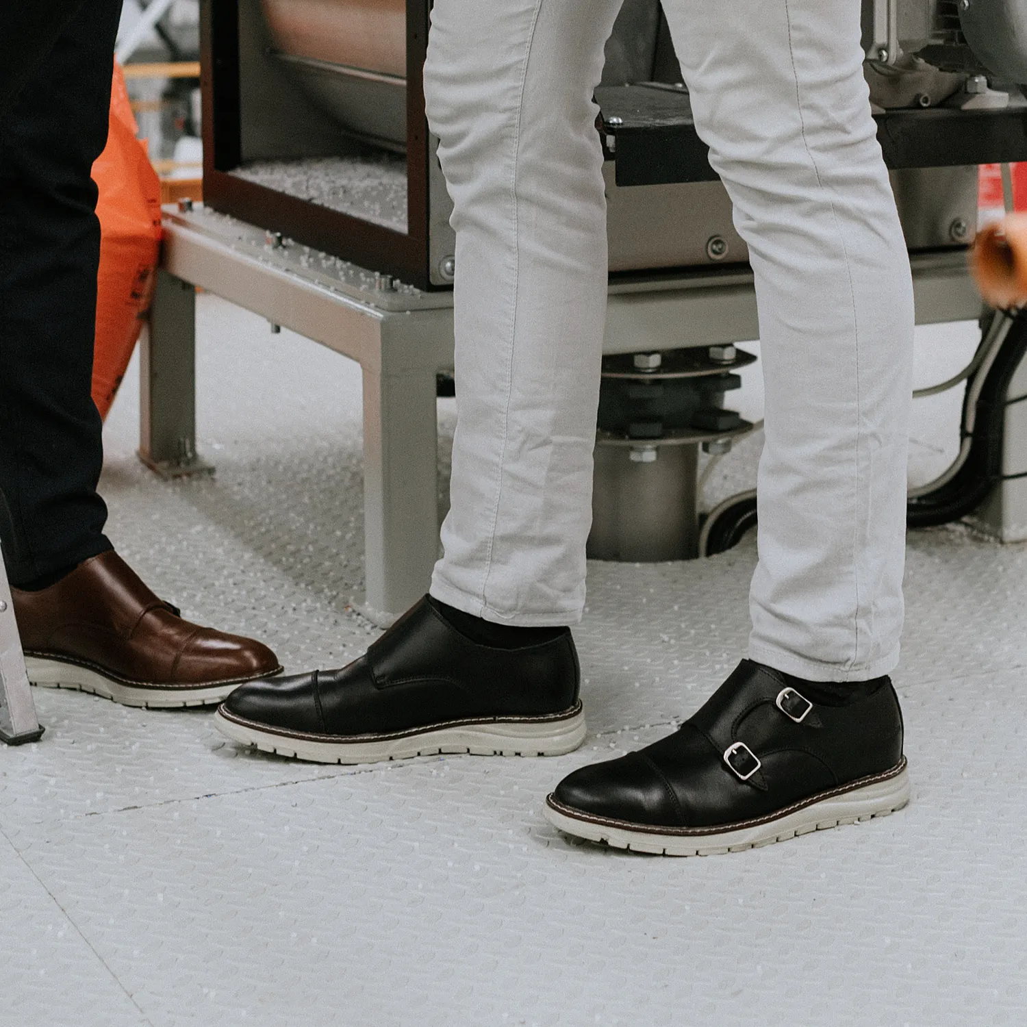 STEEL TOE MONK STRAP SHOE GRAND BLACK