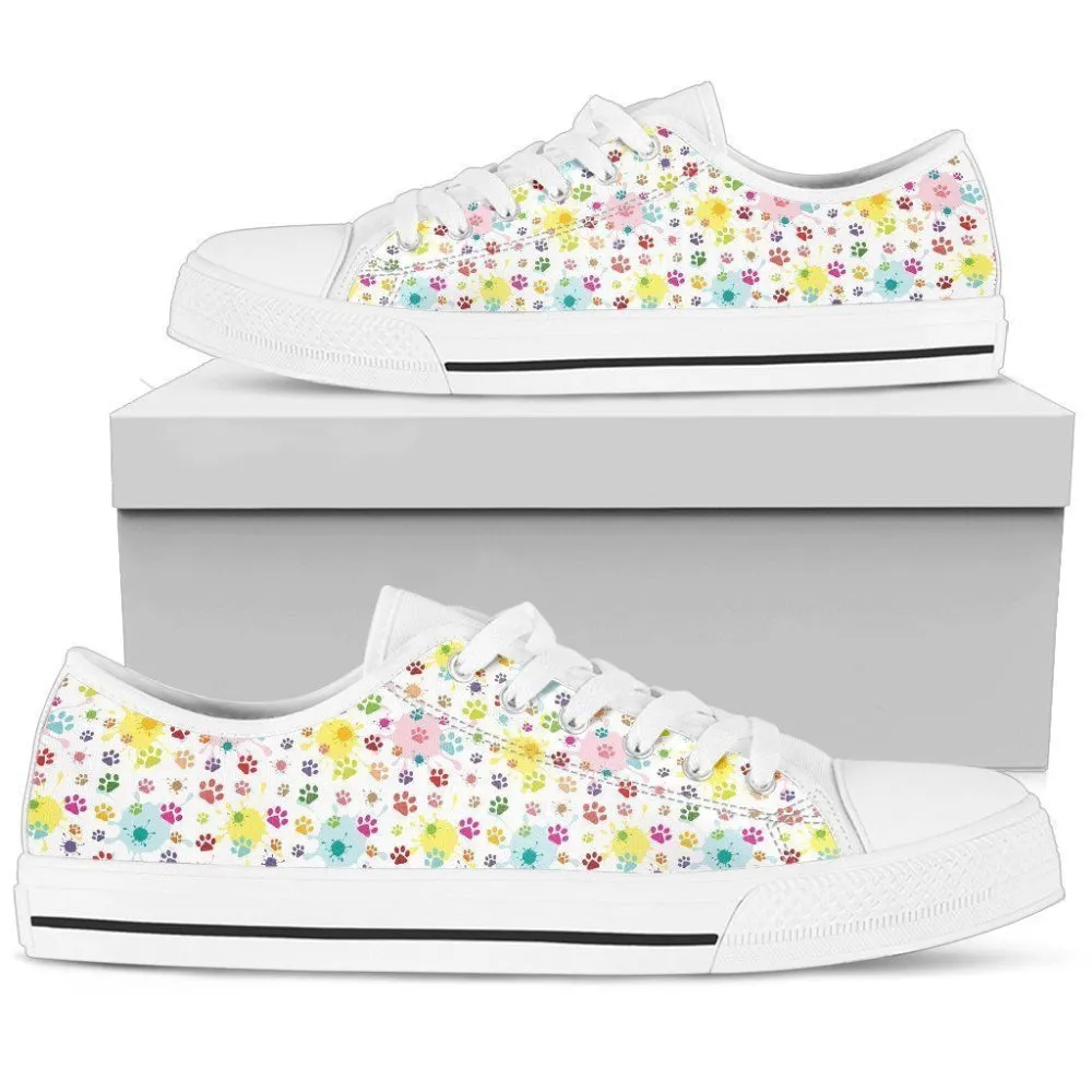 Stylish And Comfy Paw Women Low Top Shoes , Low Top Sneaker, Low Top Canvas Shoes