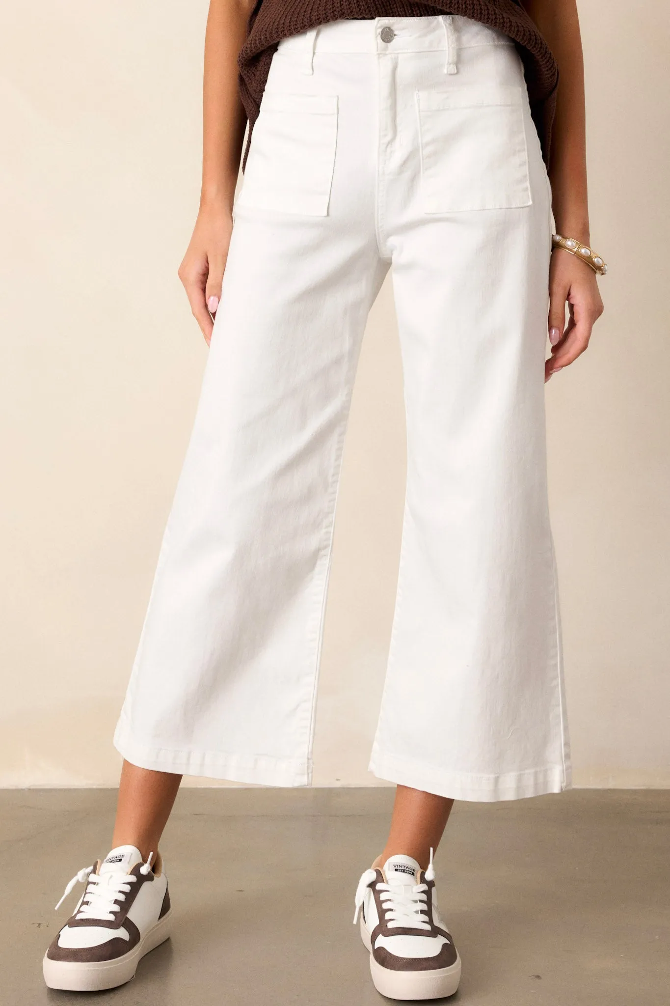 Urban Oasis White Cropped Flare Jeans