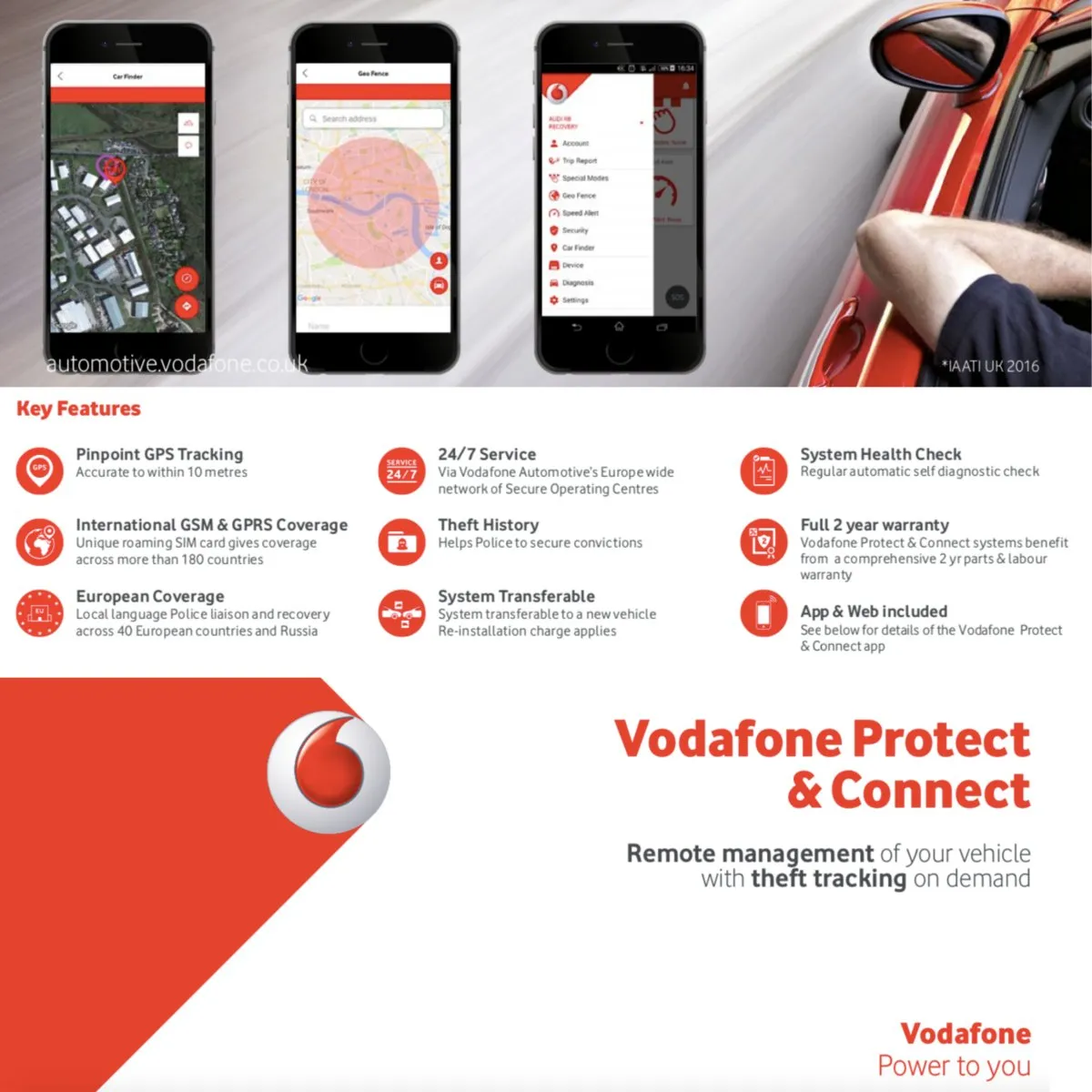 Vodafone Protect & Connect 5. CAT 5 Insurance Tracker